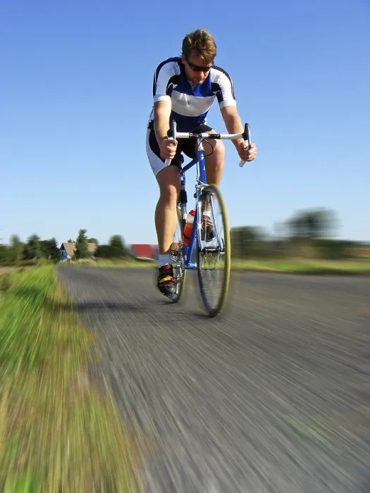 Framed Print : Cyclist Makes Speed Print Framed Print : Cyclist Makes Speed Print