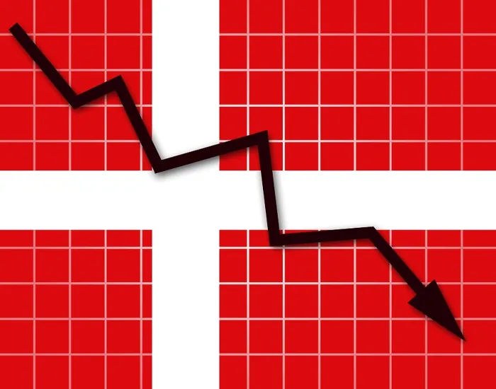 Framed Print : The Danish Flag and Arrow Graph Print Framed Print : The Danish Flag and Arrow Graph Print