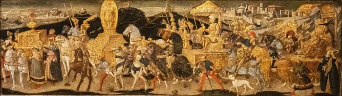 Framed Print : Darius Marching to the Battle of Issus Print, 1450-1455 Framed Print : Darius Marching to the Battle of Issus Print, 1450-1455