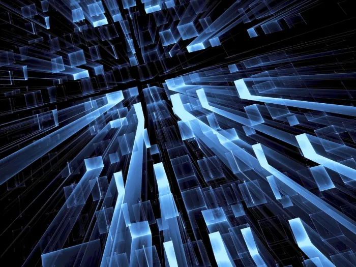Framed Print : Dark Blue Technology Background Print - IT Concept Framed Print : Dark Blue Technology Background Print - IT Concept