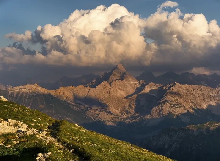 Framed Print : Dark Clouds Above the Allgau Alps Print, Oberstdorf, Germany Framed Print : Dark Clouds Above the Allgau Alps Print, Oberstdorf, Germany