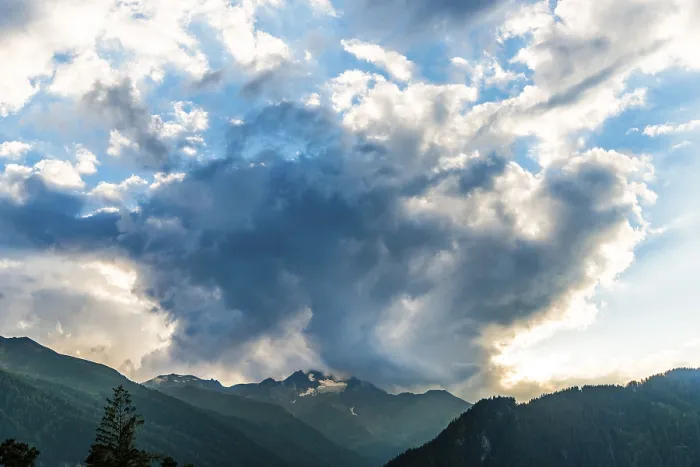 Framed Print : Dark Clouds over Alpine Panorama Print, Tyrol, Austria Framed Print : Dark Clouds over Alpine Panorama Print, Tyrol, Austria