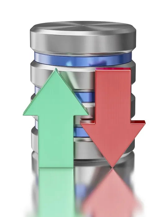 Framed Print : Database Upload Download Concept Print - Data Storage Icon Framed Print : Database Upload Download Concept Print - Data Storage Icon