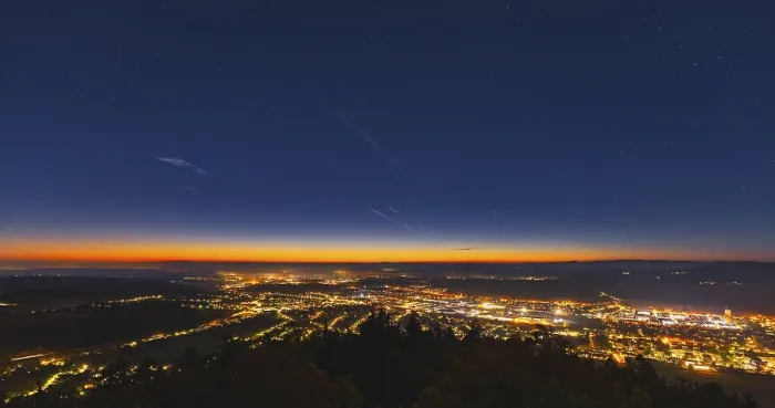 Framed Print : Dawn with Starry Sky Print, Ternitz, Austria Framed Print : Dawn with Starry Sky Print, Ternitz, Austria