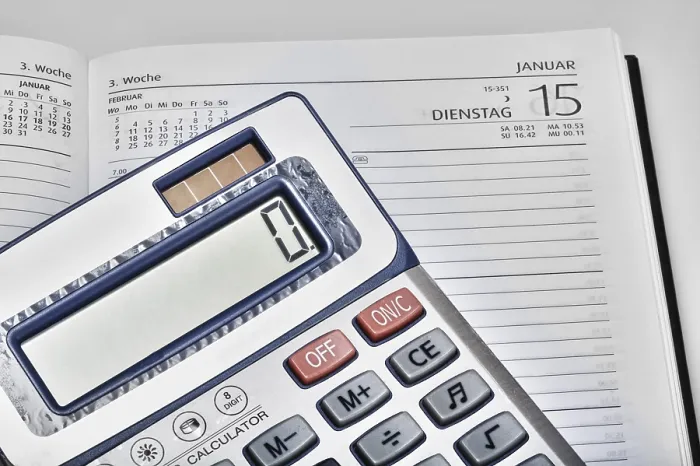 Framed Print : Day Planner with Calculator Print Framed Print : Day Planner with Calculator Print