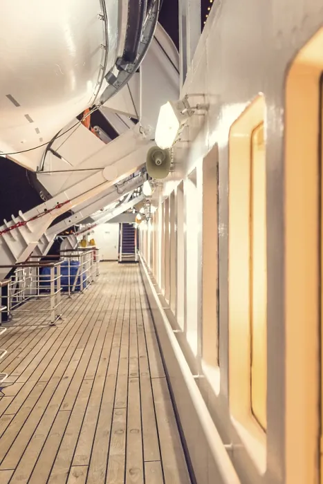 Framed Print : Print of On Deck by Night at Sea Framed Print : Print of On Deck by Night at Sea
