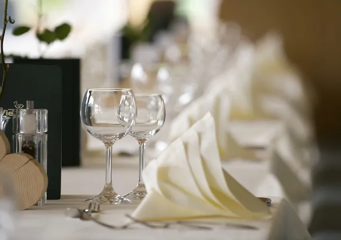 Framed Print : Decorated Hotel Table Print Framed Print : Decorated Hotel Table Print