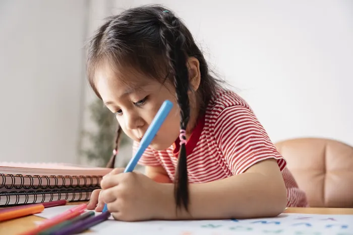 Framed Print : Child Engrossed in Artwork Print Framed Print : Child Engrossed in Artwork Print