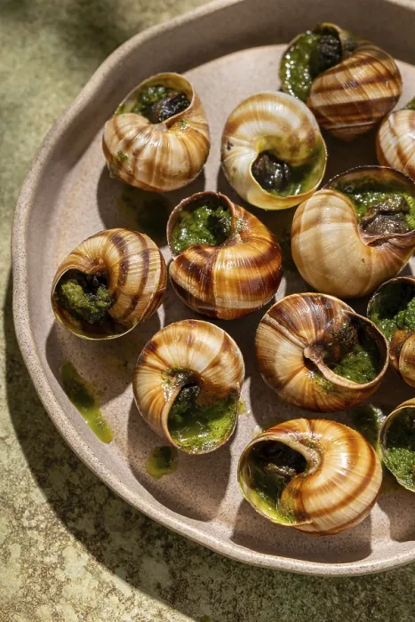 Framed Print : From Above Baked Escargots Print Framed Print : From Above Baked Escargots Print