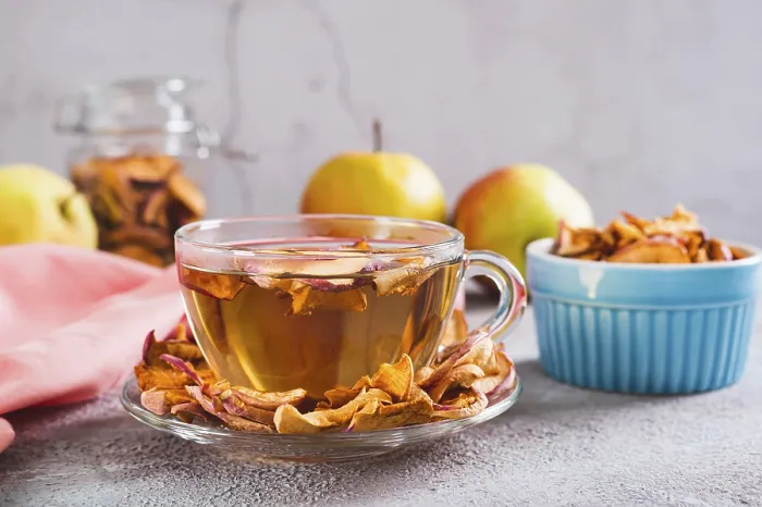 Framed Print : Delicious Compote Print of Dried Apples in a Cup