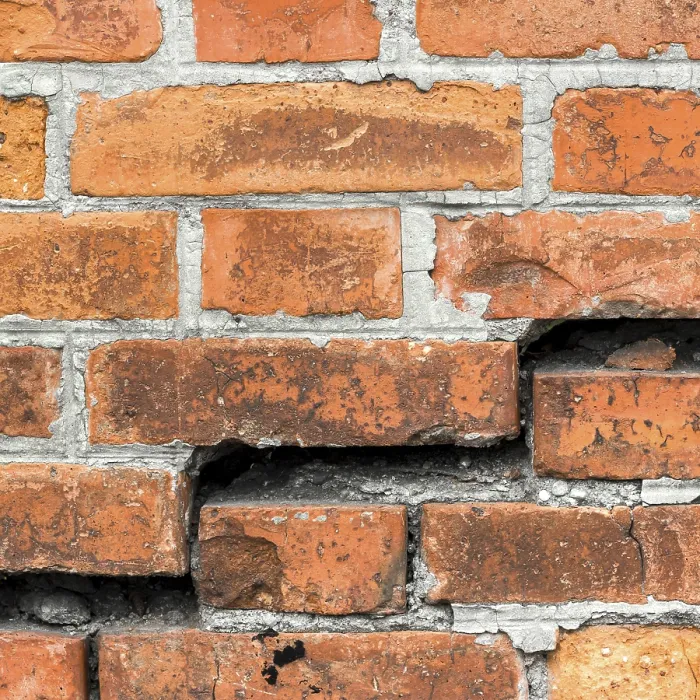 Framed Print : Destroyed Brick Wall Print - Distressed Texture Framed Print : Destroyed Brick Wall Print - Distressed Texture