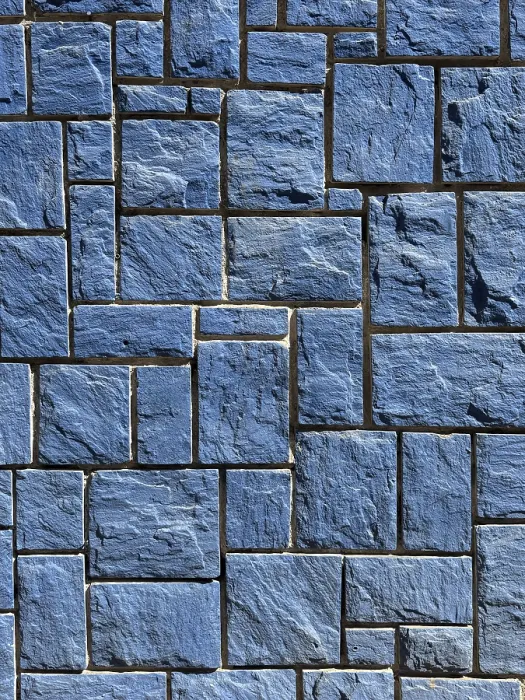 Framed Print : Blue Stone Wall Geometric Pattern Print Framed Print : Blue Stone Wall Geometric Pattern Print