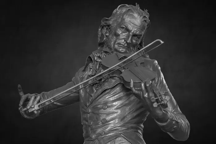 Framed Print : Detailed View Print of Niccolo Paganini Statue, Genoa Italy Framed Print : Detailed View Print of Niccolo Paganini Statue, Genoa Italy