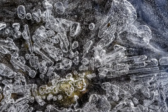 Framed Print : Details of Ice Crystals Print, Austria Framed Print : Details of Ice Crystals Print, Austria
