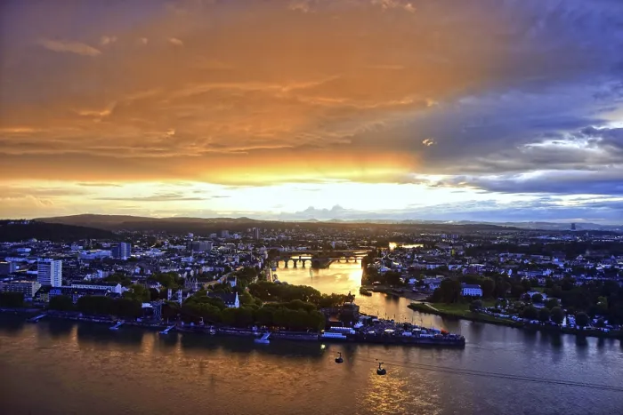 Framed Print : Deutsches Eck Print in Koblenz