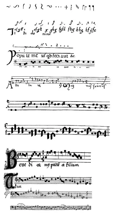 Framed Print : Neumes in Music Print, 9th century to present Framed Print : Neumes in Music Print, 9th century to present