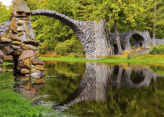 Framed Print : The Devil's Bridge, Park Kromlau Print, Germany Framed Print : The Devil's Bridge, Park Kromlau Print, Germany