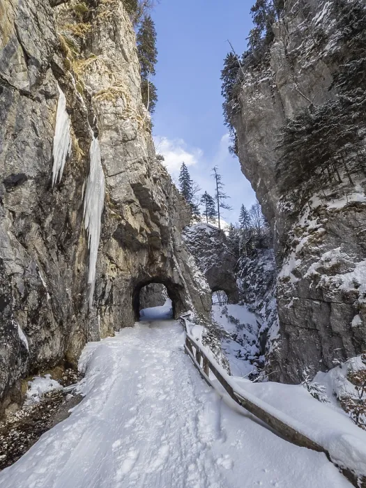 Framed Print : Devil's Gorge in Winter Print, Austria Framed Print : Devil's Gorge in Winter Print, Austria