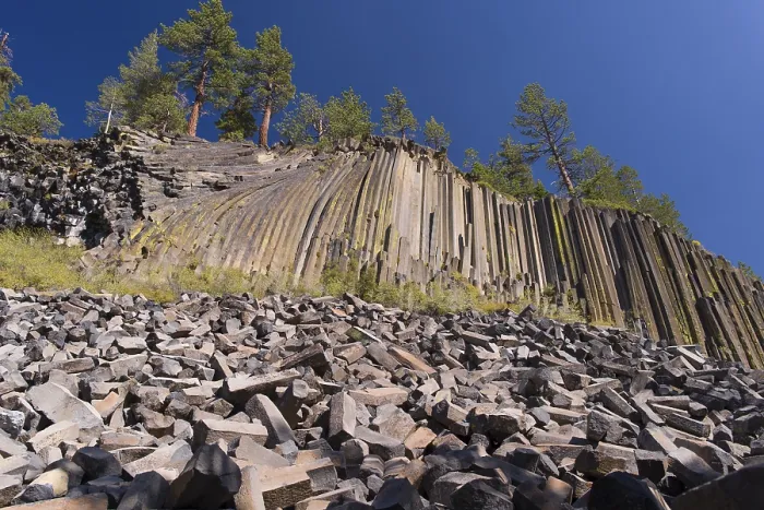 Framed Print : Devils Postpile National Monument Basalt Column Print Framed Print : Devils Postpile National Monument Basalt Column Print