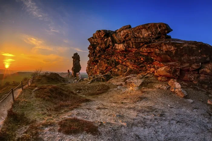 Framed Print : Devil's Wall Thale at Sunset Print Framed Print : Devil's Wall Thale at Sunset Print