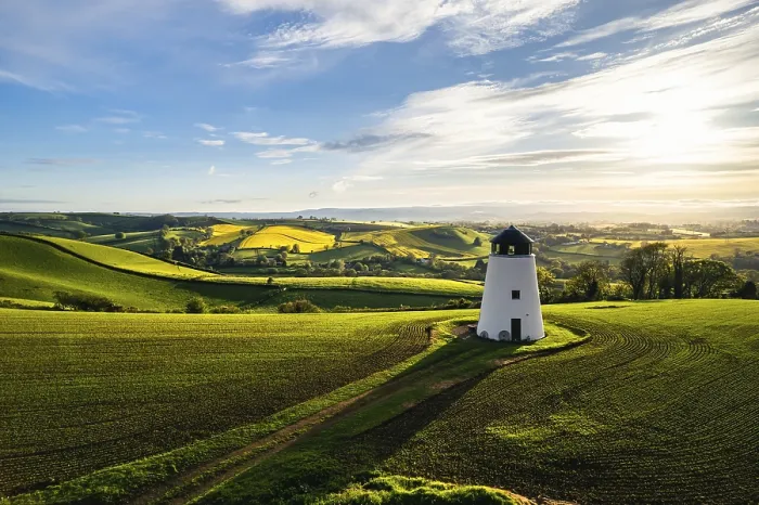 Framed Print : Devon Windmill Drone Print, Torquay, Devon Framed Print : Devon Windmill Drone Print, Torquay, Devon