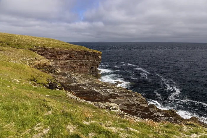 Framed Print : Devonian Red Sandstone Coastline Print, Skaill, Orkney Framed Print : Devonian Red Sandstone Coastline Print, Skaill, Orkney