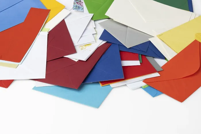 Framed Print : Colourful Envelopes Print Framed Print : Colourful Envelopes Print