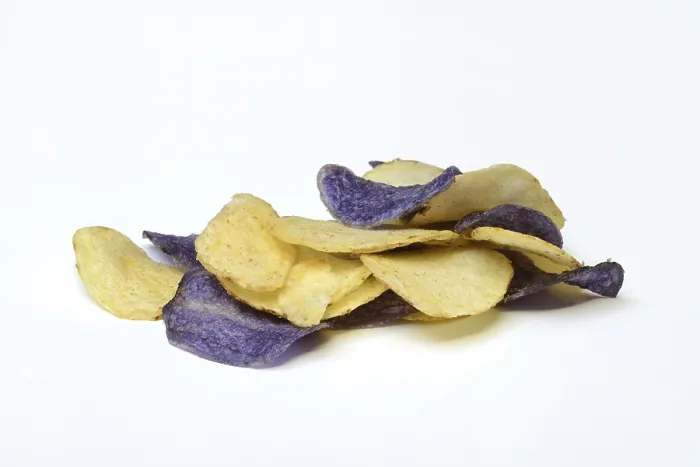 Framed Print : Different Coloured Potato Chips Print, Germany Framed Print : Different Coloured Potato Chips Print, Germany