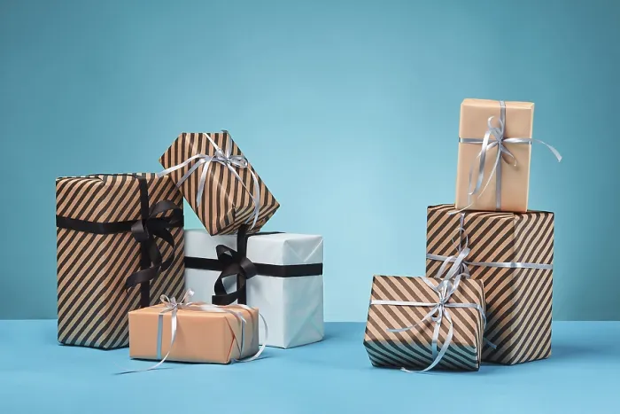 Framed Print : Holiday Gift Boxes - Print Framed Print : Holiday Gift Boxes - Print