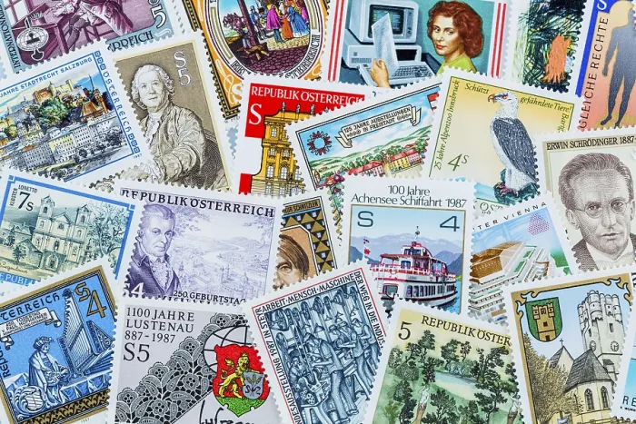 Framed Print : Austrian Stamp Collection Print Framed Print : Austrian Stamp Collection Print