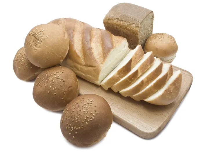 Framed Print : Different Types of Bread Print on White Background Framed Print : Different Types of Bread Print on White Background