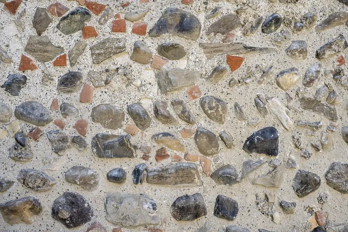 Framed Print : Stone Wall Print: Various Types of Processed Stone Framed Print : Stone Wall Print: Various Types of Processed Stone