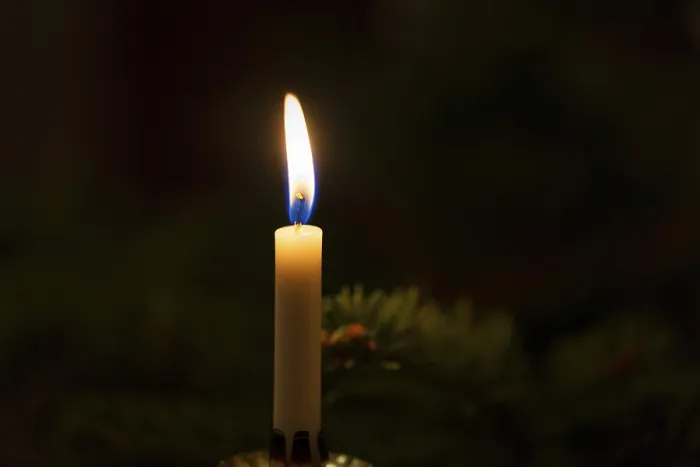 Framed Print : Dim Light from a Single Candle in the Dark Print Framed Print : Dim Light from a Single Candle in the Dark Print