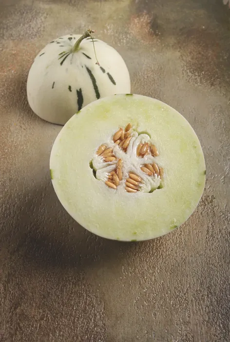 Framed Print : Dino Melon Print: Top View of Cut Fruit Framed Print : Dino Melon Print: Top View of Cut Fruit