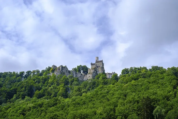 Framed Print : Distant View of Lichtenstein Castle Print, Germany Framed Print : Distant View of Lichtenstein Castle Print, Germany