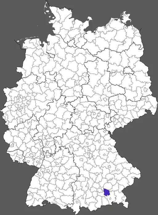 Framed Print : District of Ebersberg, Bavaria Print - Location in Germany Framed Print : District of Ebersberg, Bavaria Print - Location in Germany