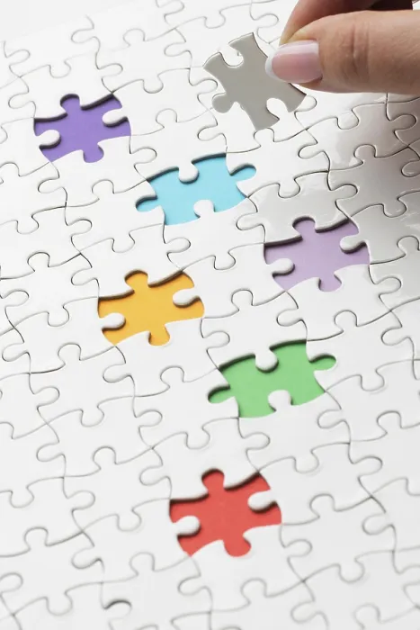 Framed Print : Diversity Composition Print with Puzzle Pieces Framed Print : Diversity Composition Print with Puzzle Pieces