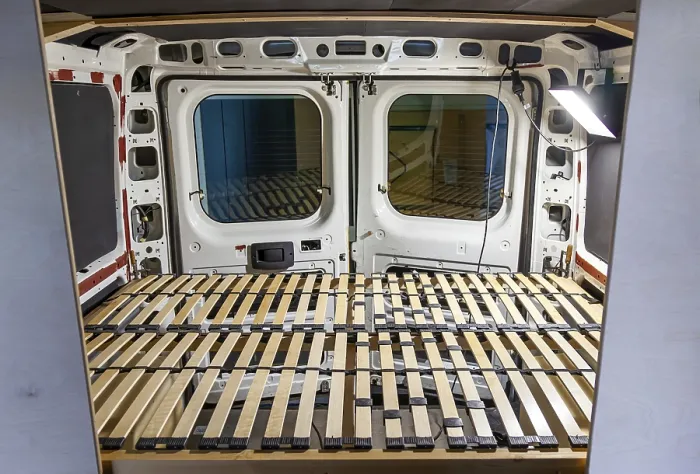 Framed Print : DIY Camper Van Conversion Print: Handcrafted Bed Frame Framed Print : DIY Camper Van Conversion Print: Handcrafted Bed Frame