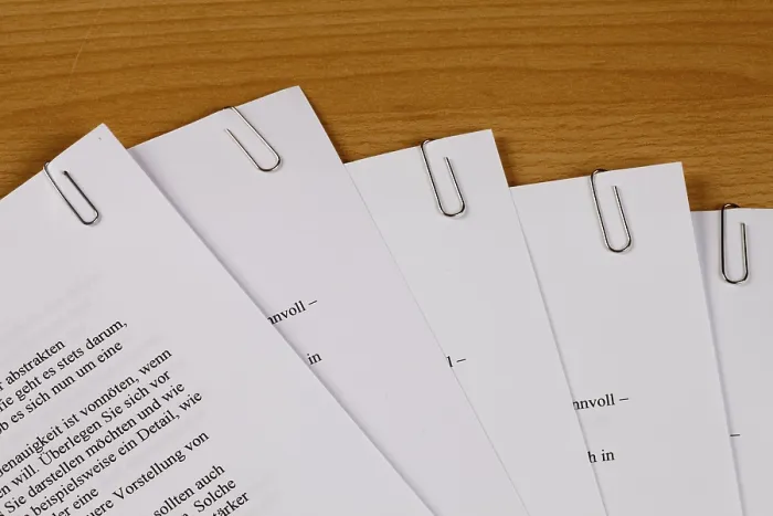 Framed Print : Documents Held Together by Paper Clips Print Framed Print : Documents Held Together by Paper Clips Print