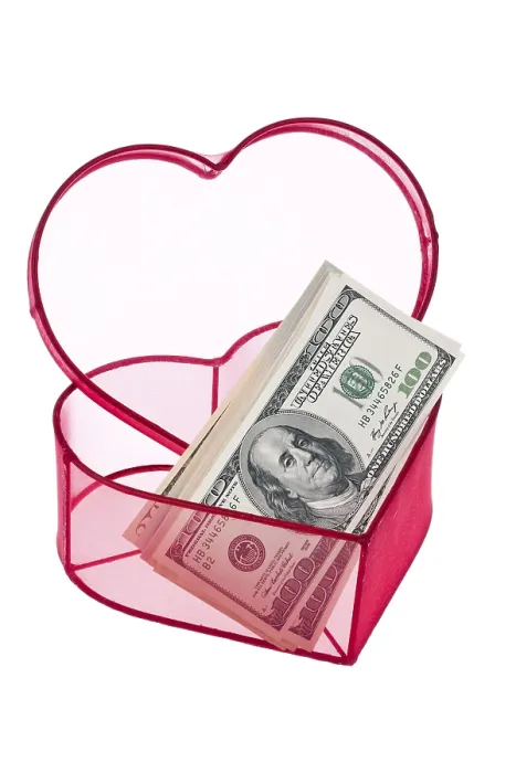 Framed Print : Many Dollar Banknotes in a Heart Print Framed Print : Many Dollar Banknotes in a Heart Print