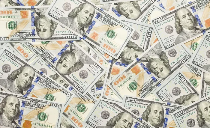 Framed Print : One Hundred Dollar Bills Print