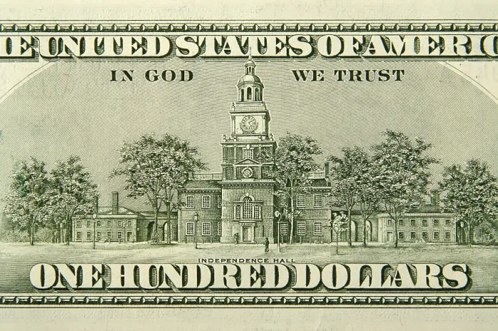 Framed Print : Close-up Print of US One Hundred Dollar Bill Back Framed Print : Close-up Print of US One Hundred Dollar Bill Back