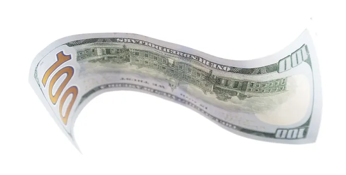 Framed Print : One Hundred Dollar Bill Print Falling on Empty Background Framed Print : One Hundred Dollar Bill Print Falling on Empty Background