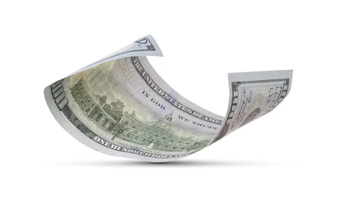 Framed Print : One Hundred Dollar Bill Print with Drop Shadow