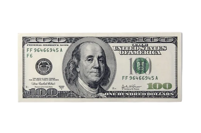 Framed Print : One Hundred Dollar Bill Print on White Background Framed Print : One Hundred Dollar Bill Print on White Background