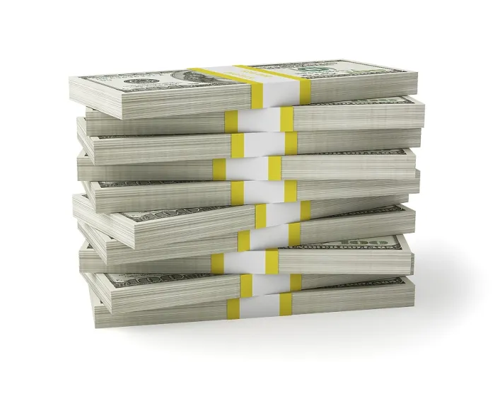 Framed Print : US Dollar Banknotes Print on White Background Framed Print : US Dollar Banknotes Print on White Background