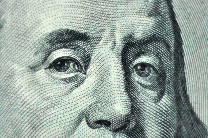 Framed Print : Benjamin Franklin Closeup Print Framed Print : Benjamin Franklin Closeup Print