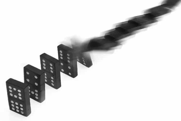 Framed Print : Dominoes Falling Print Framed Print : Dominoes Falling Print
