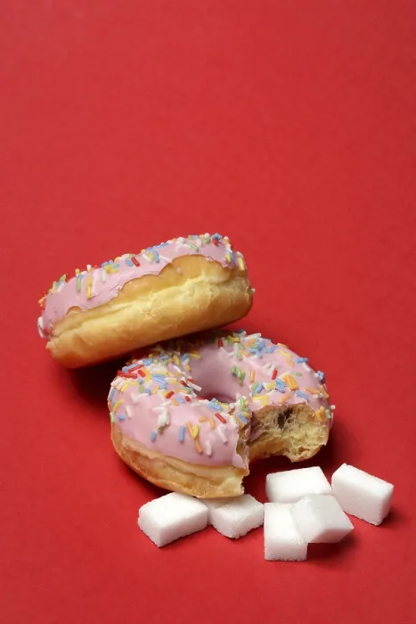 Framed Print : Donut and Sugar Cubes Print Framed Print : Donut and Sugar Cubes Print