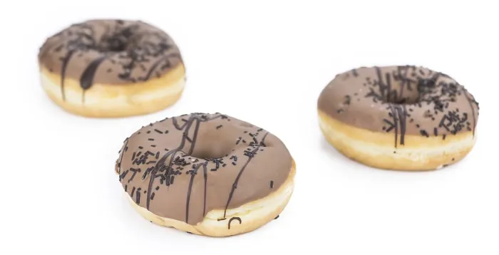Framed Print : Donuts Print: Close-Up on White Background Framed Print : Donuts Print: Close-Up on White Background